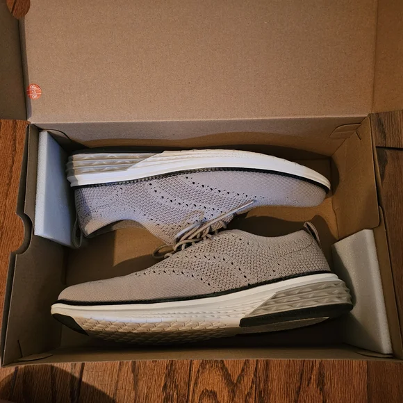 Cole Haan Light Gray Knit Wing Oxfords - Picture 5 of 8